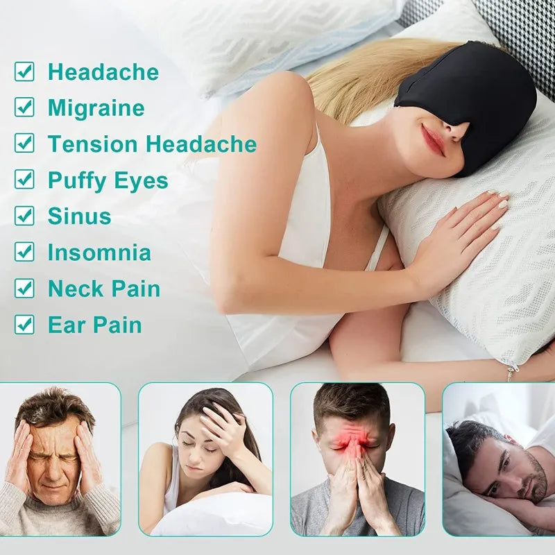 Cold Gel Migraine Relief Headache Ice Cap for Pressure Relaxation and Pain Relief